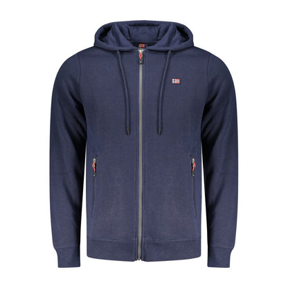 Blue Cotton Men's Hoodie