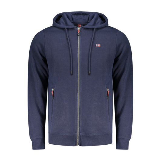 Blue Cotton Men's Hoodie