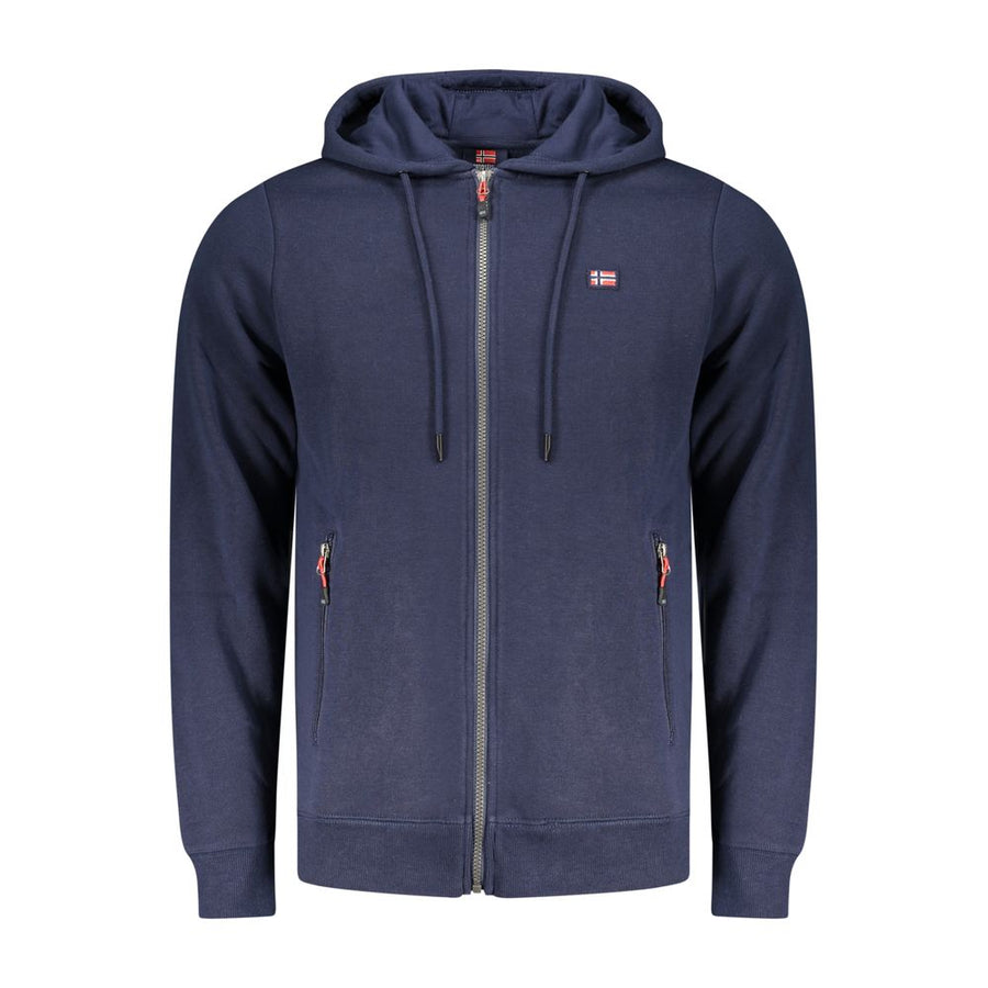 Blue Cotton Men's Hoodie