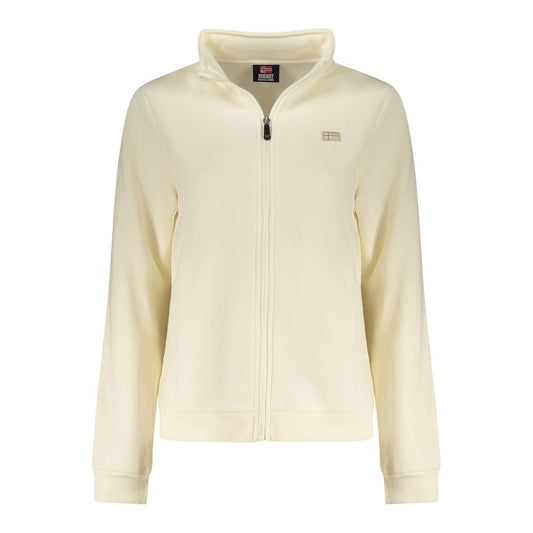 White Cotton Women Sweatshirt