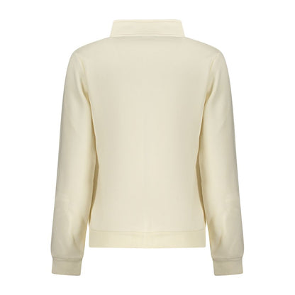 White Cotton Women Sweatshirt