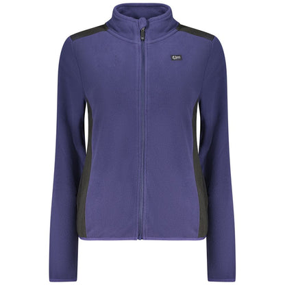 Blue Polyester Women Sweatshirt
