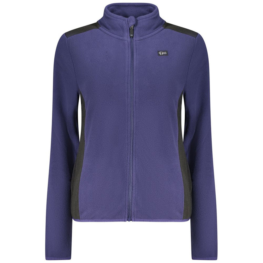 Blue Polyester Women Sweatshirt