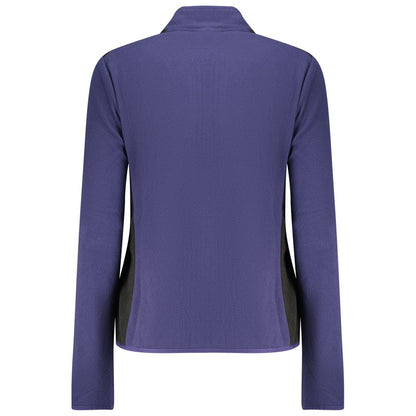 Blue Polyester Women Sweatshirt
