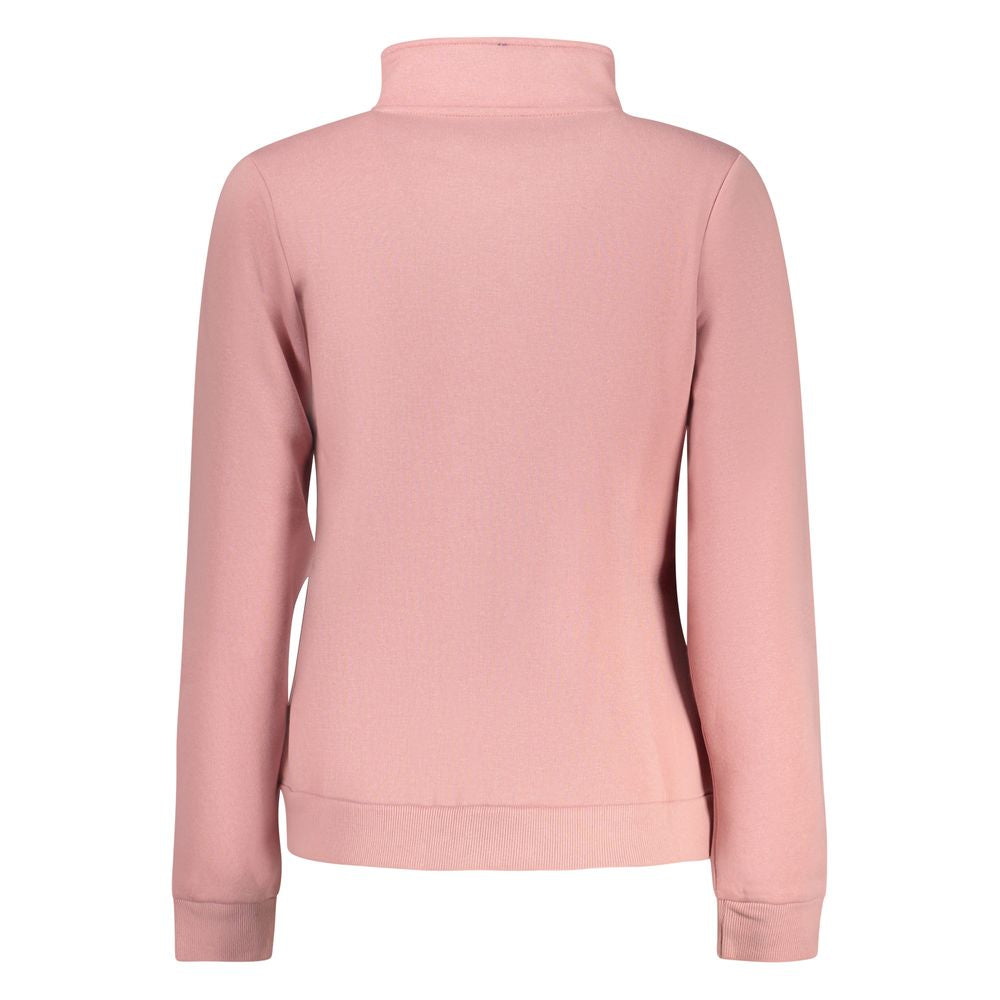 Pink Cotton Women Sweatshirt