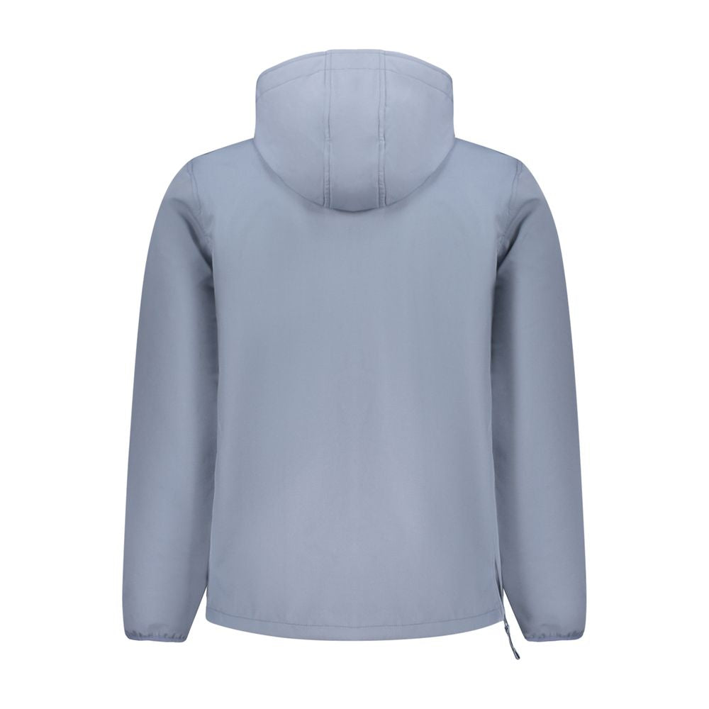 Blue Polyester Men's Jacket