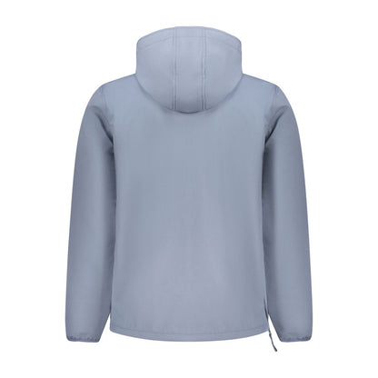 Blue Polyester Men's Jacket