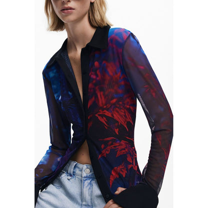 Black Polyester Women Shirt