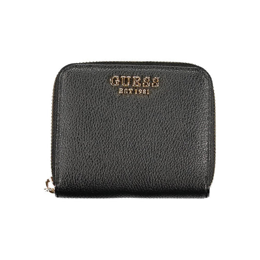 Black Polyurethane Women Wallet