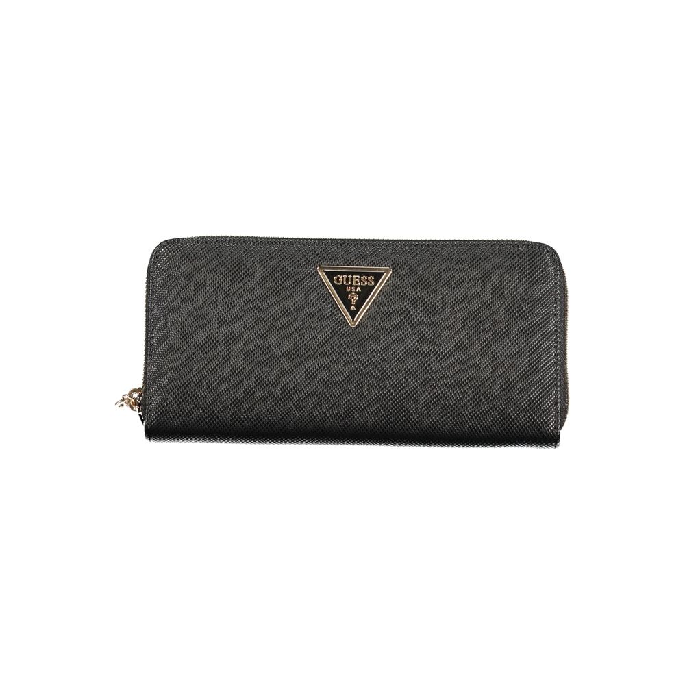 Black Polyurethane Women's Wallet