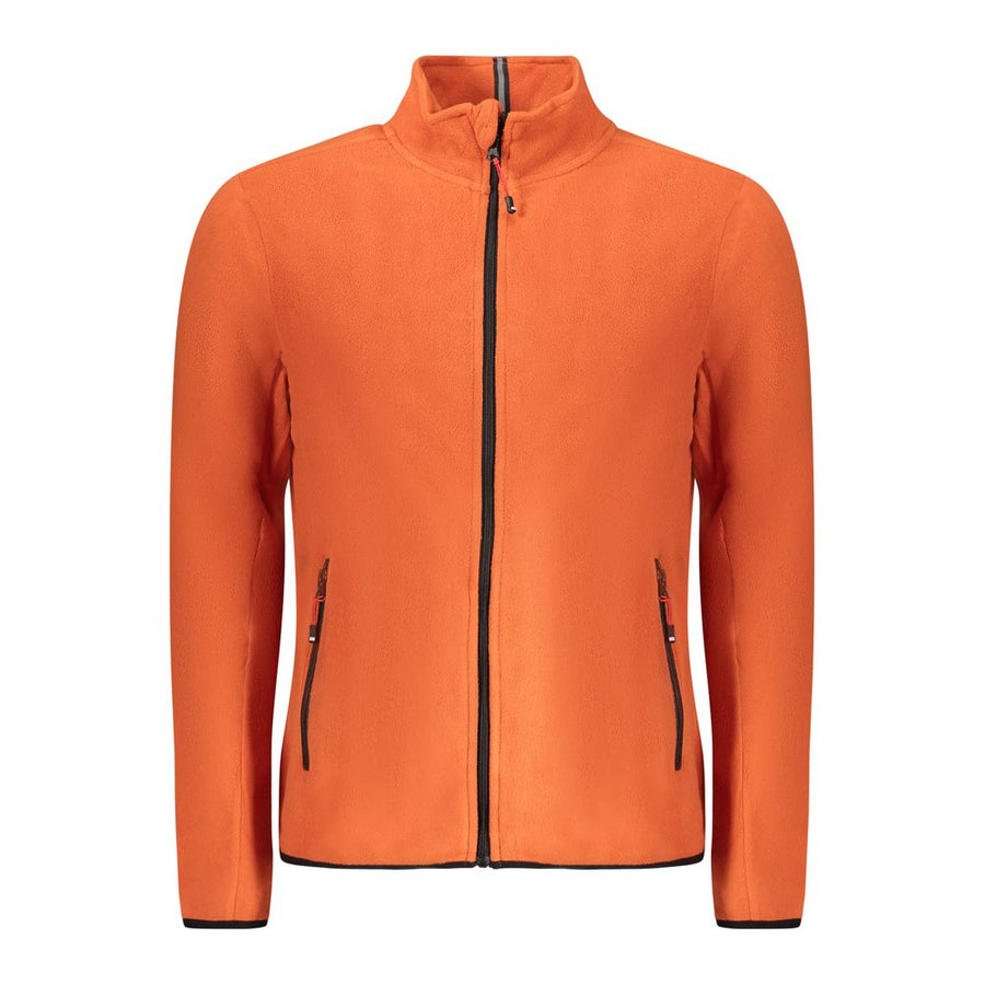 Orange Polyester Men Sweater