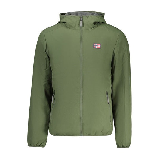 Green Polyester Men Jacket