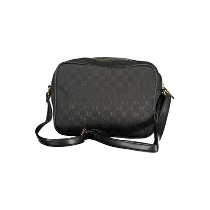 Black Polyester Women Handbag