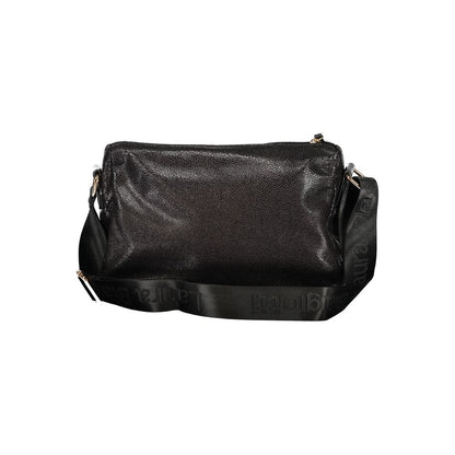 Black Polyester Women Handbag