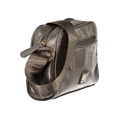 Gray Polyester Women Handbag