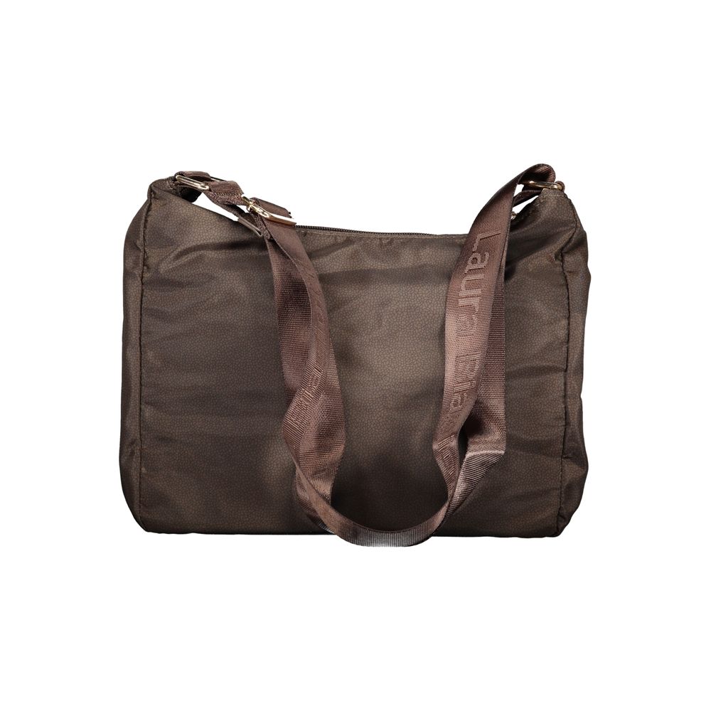 Brown Polyester Women Handbag