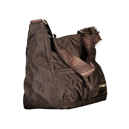Brown Polyester Women Handbag