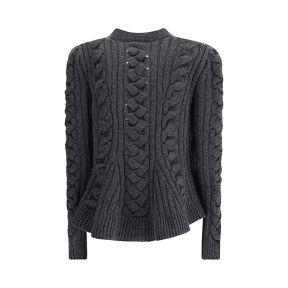Peplum Cable Cardigan