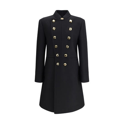 Double-breasted wool double Coat