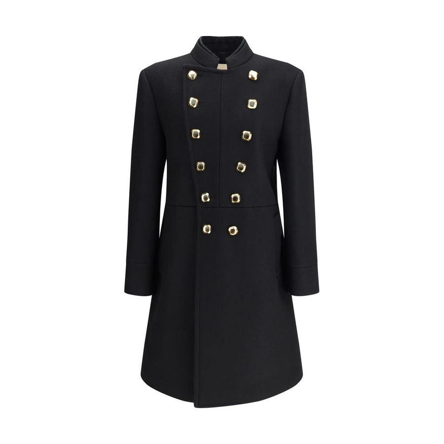 Double-breasted wool double Coat