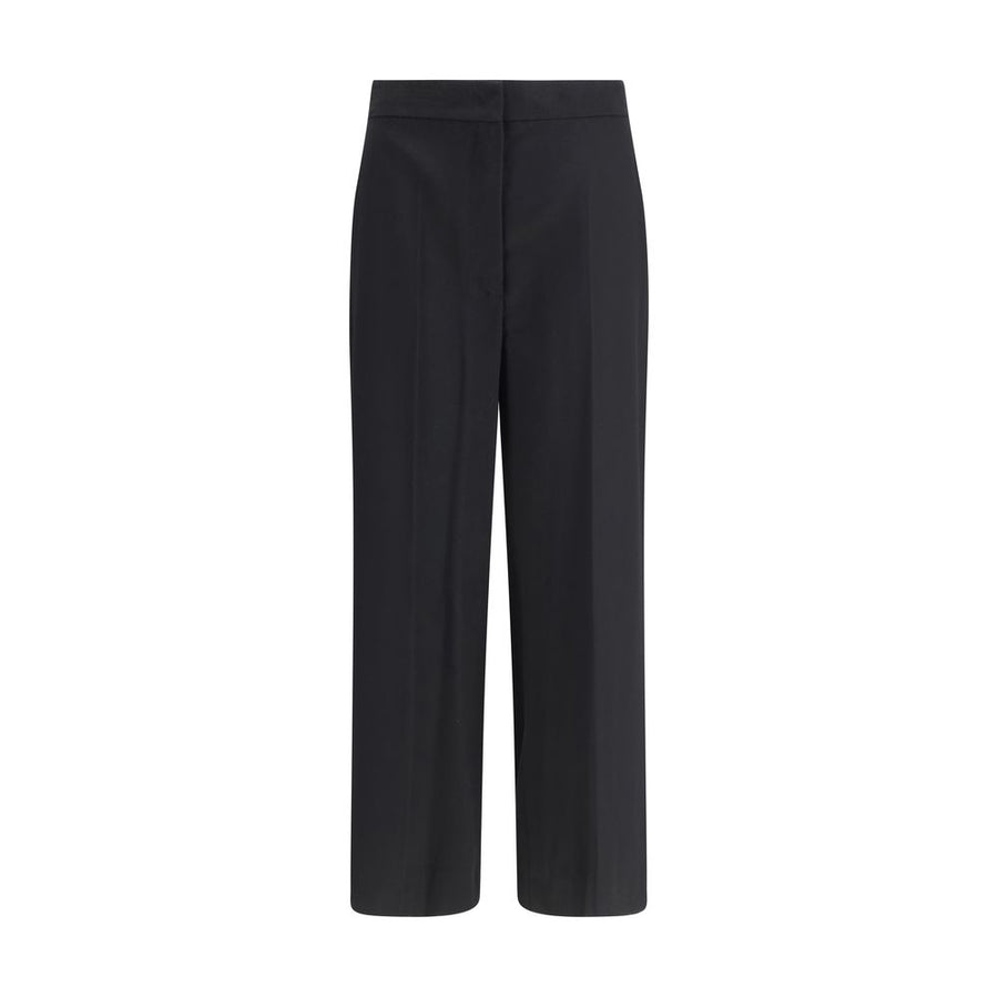 Black Fleece Wool Casual Pants