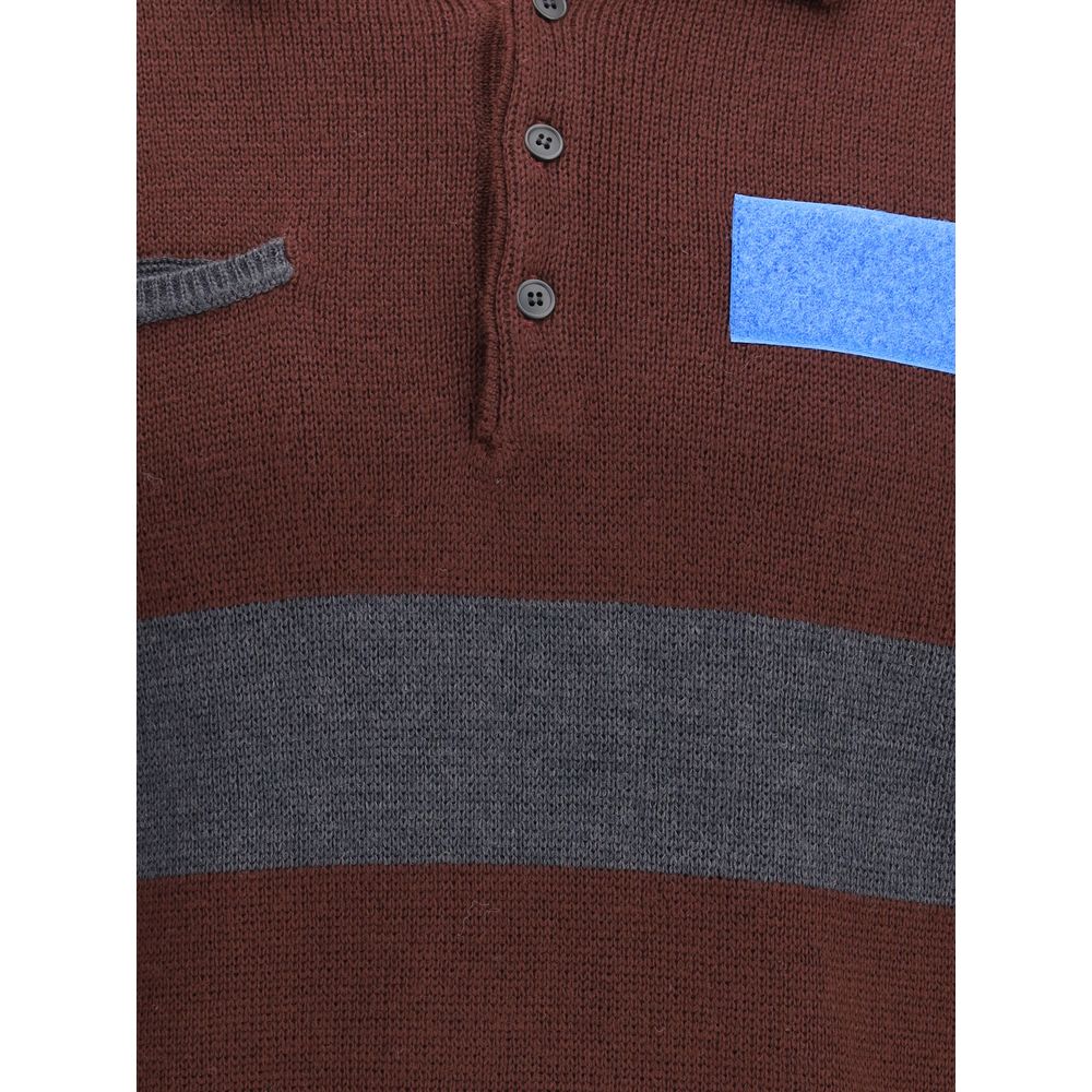 Bordeaux Wool Polo Shirt