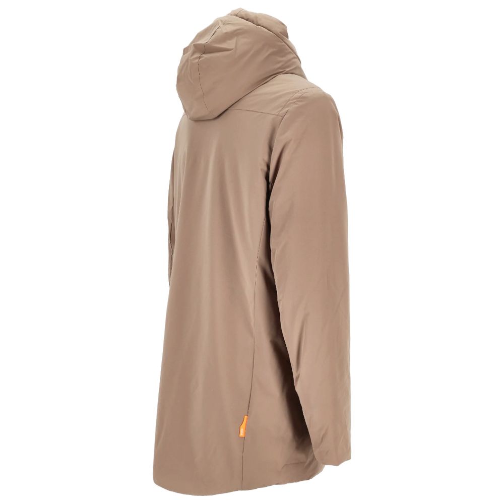 Beige Polyester Jackets & Coat