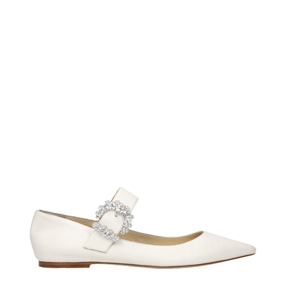 White Leather Ballet Flats