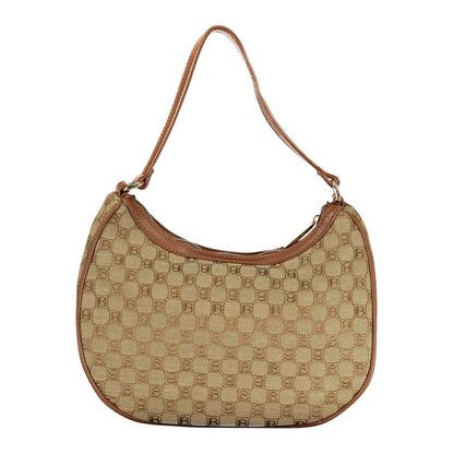 Beige Polyester Women Handbag
