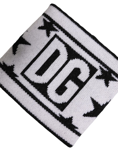 White Black Wool Logo #DGMILLENNIALS Wristband
