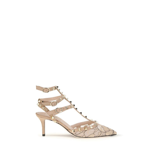 Multicolor Fabric High Heel Pumps
