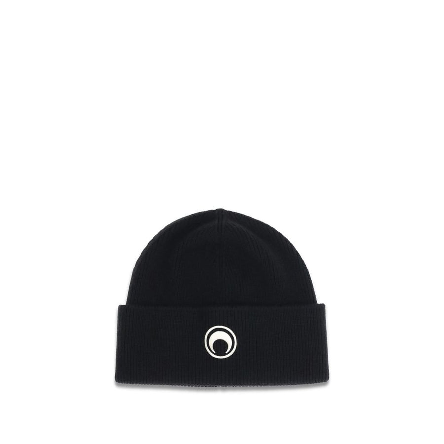 Black Merino Wool Beanie