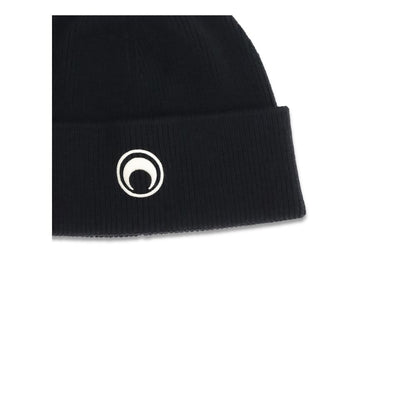 Black Merino Wool Beanie
