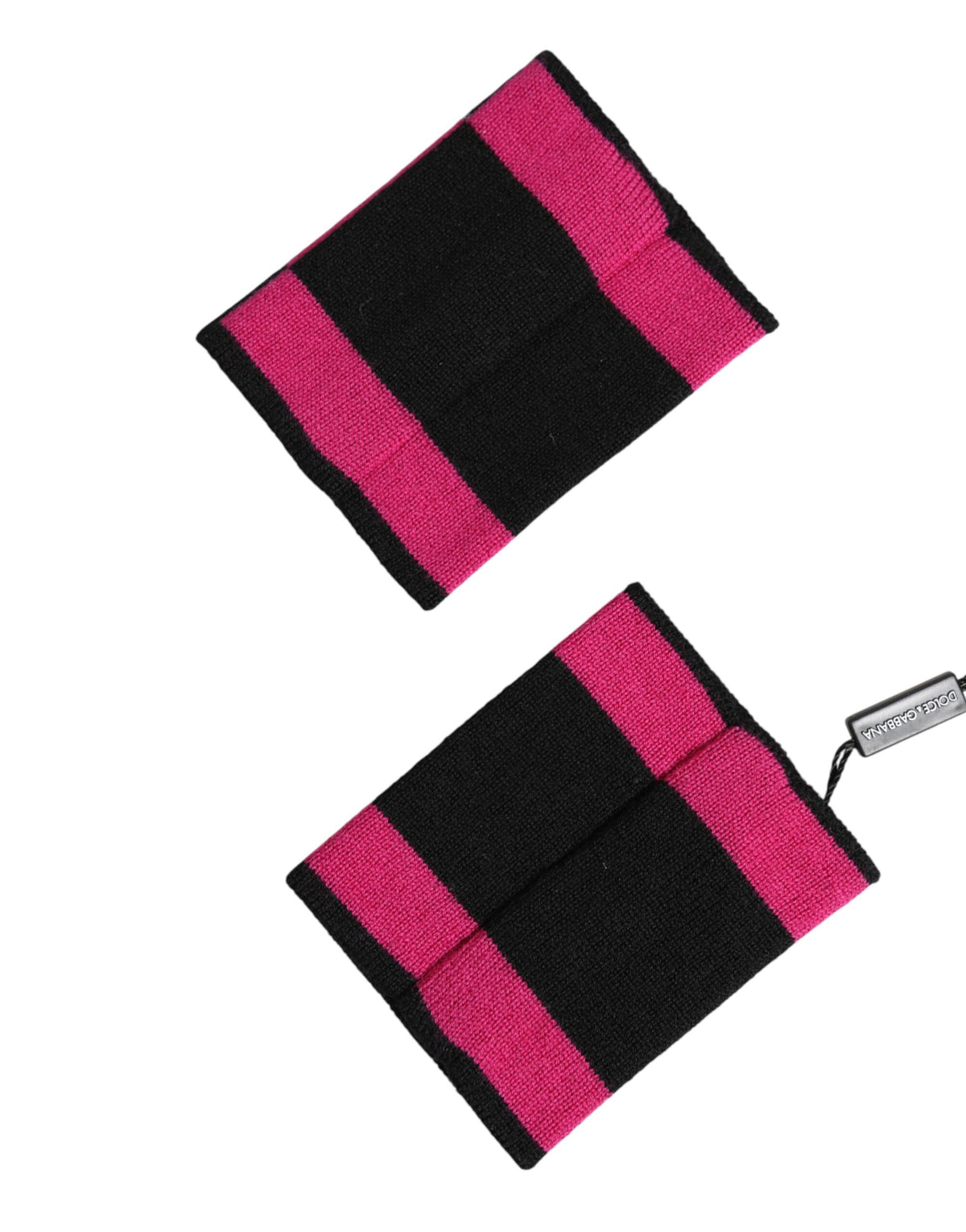 Black Pink DG Logo Cashmere 1 Pair Wristband