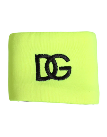 Yellow Green Silk DG Logo Men Wristband
