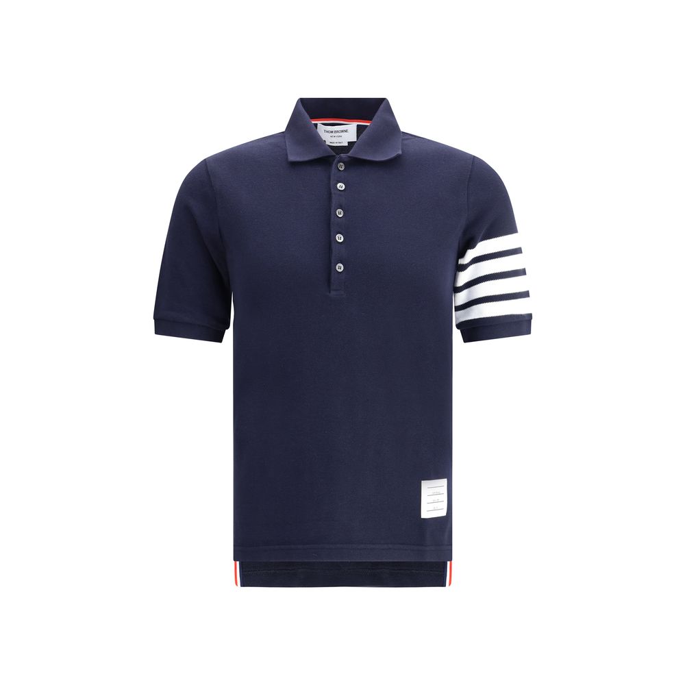 Blue Cotton Polo Shirt