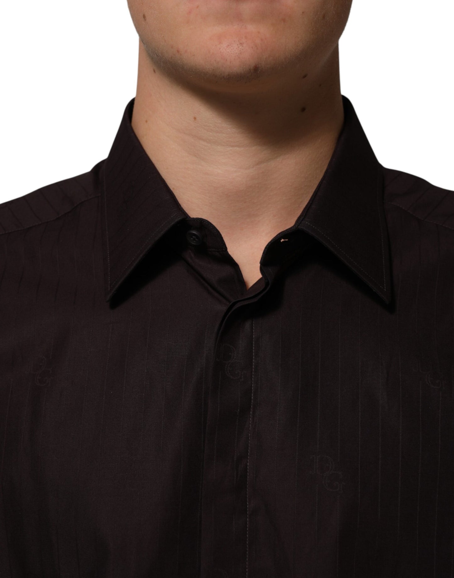 Brown Cotton LongSleeve MARTINI Dress  Shirt