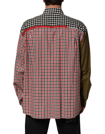 Multicolor Cotton Collared Checkered Shirt