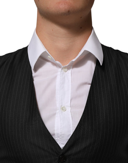 Black Wool Men Dress Formal Waistcoat Vest