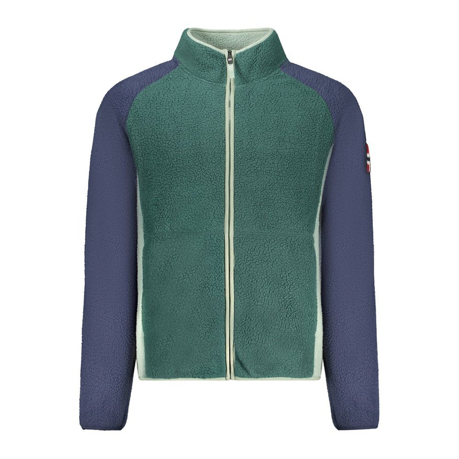 Green Polyester Men Sweater