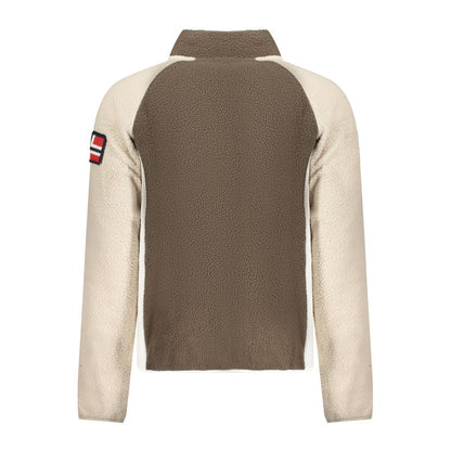 Brown Polyester Men Sweater
