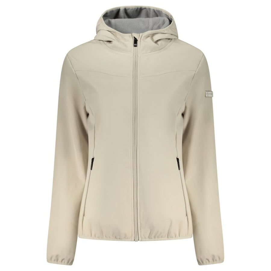 Beige Polyester Women Jacket
