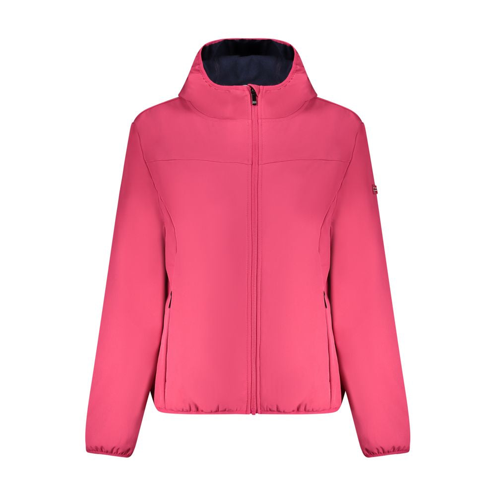 Pink Polyester Women Jacket