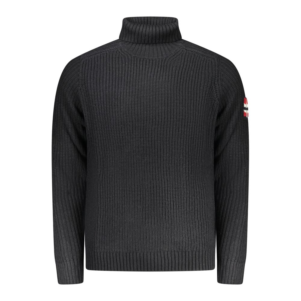 Blue Wool Men Sweater