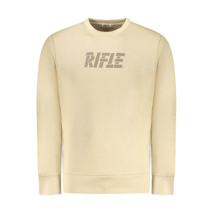 Beige Cotton Men Sweater