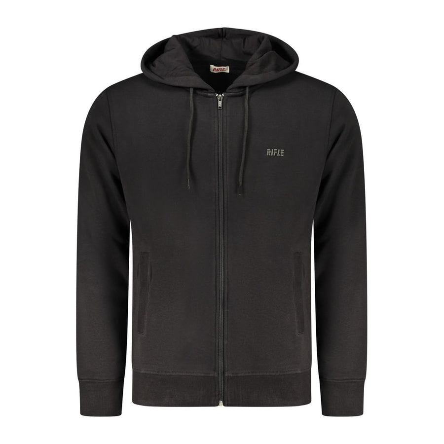 Black Cotton Men Sweater