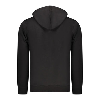 Black Cotton Men Sweater