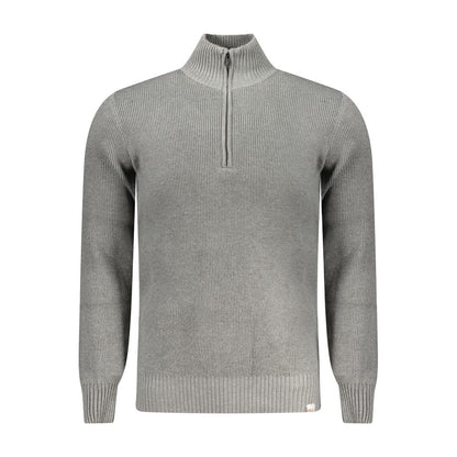Gray Nylon Men Sweater