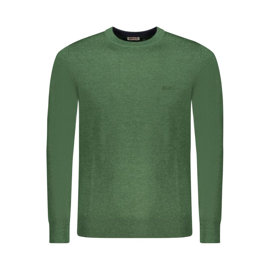 Green Wool Men Sweater