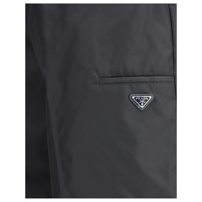 Black Recycled Polyamide Bermuda Shorts